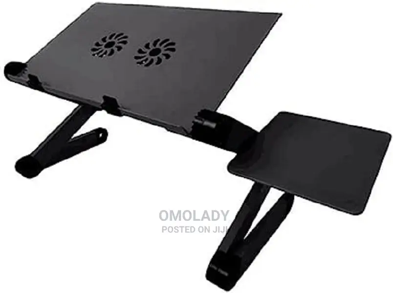 T8 Adjustable Laptop Table With Mouse Pad Cooler Fan