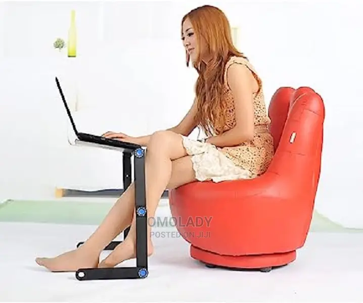 T8 Adjustable Laptop Table With Mouse Pad Cooler Fan