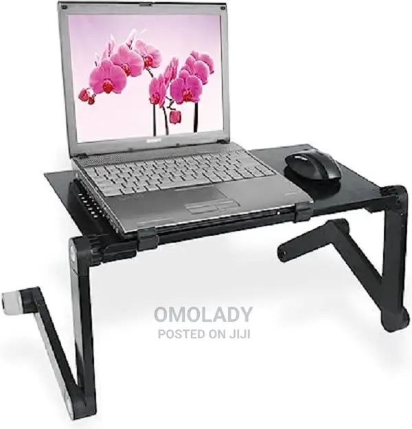T8 Adjustable Laptop Table With Mouse Pad Cooler Fan