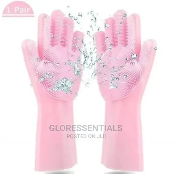 Reusable Dishwashing Gloves With Wash Scrubber