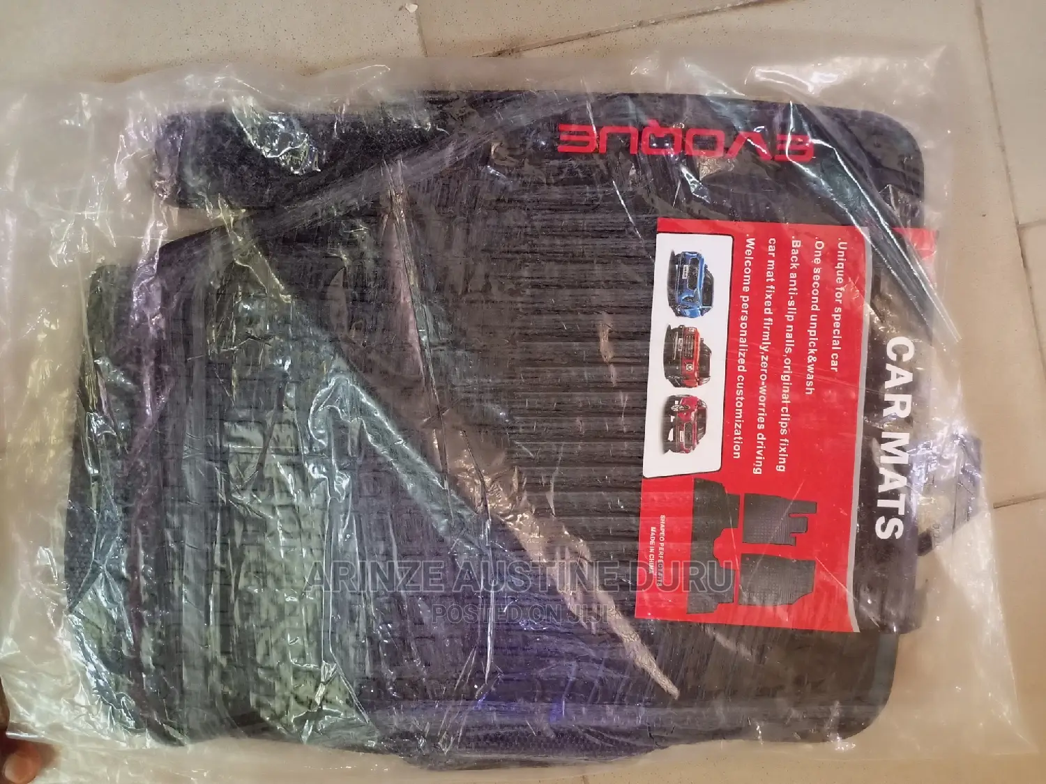 All Weather Black Rubber Floor Mat 2011-2015 for Evoque