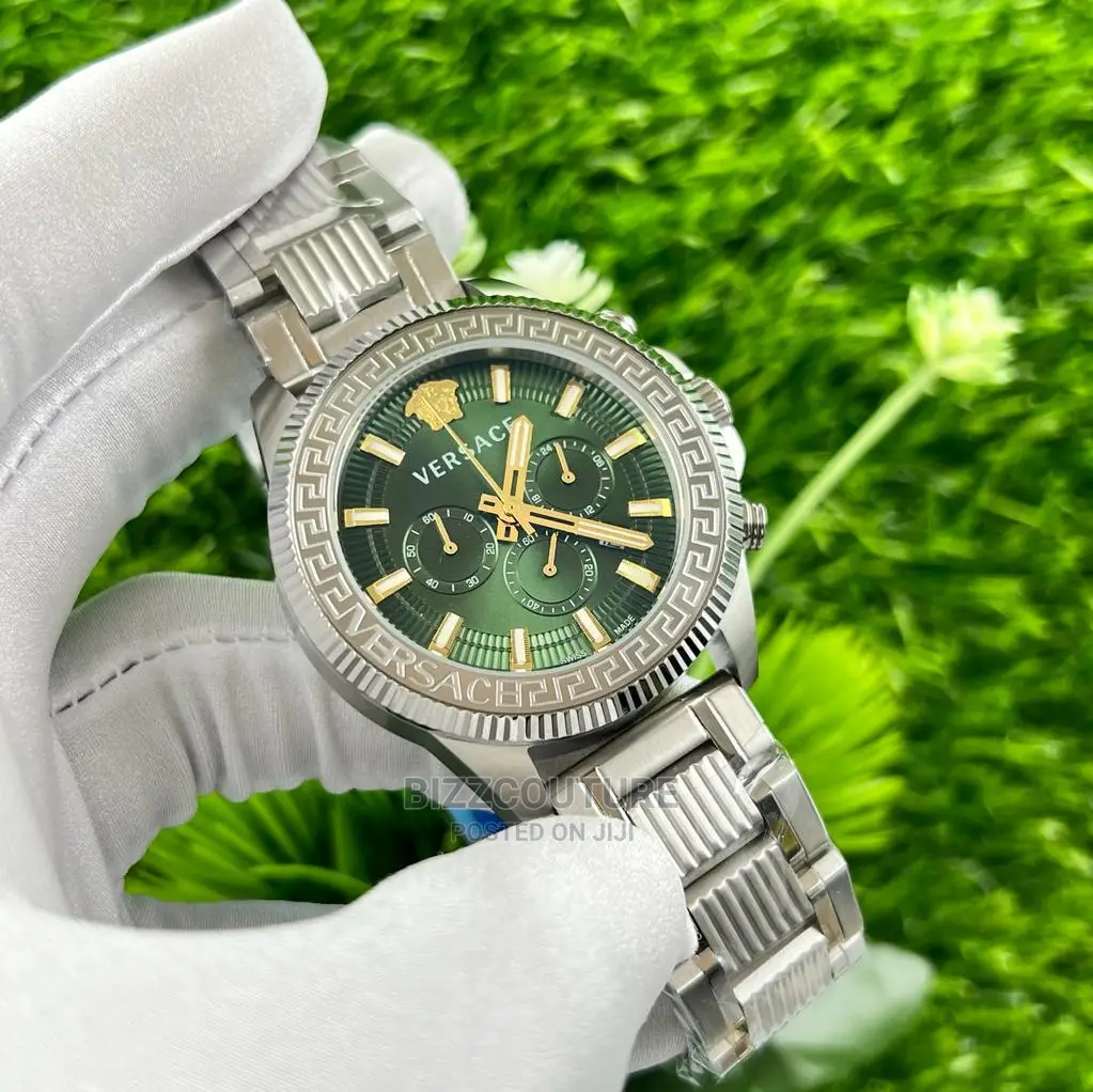 Original VERSACE Silver Steel Watch Available in Store