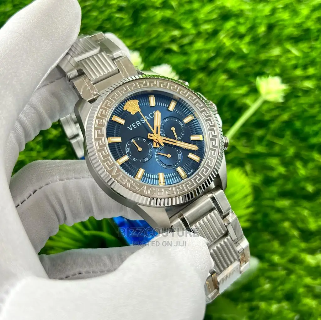 Original VERSACE Silver Steel Watch Available in Store