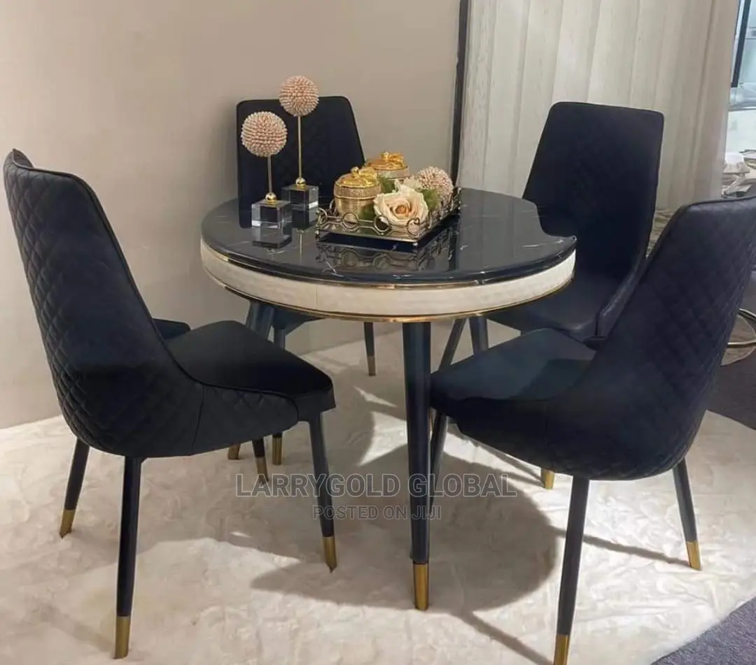 Imported Top Quality Marble Dinning Set With 4 Chairs