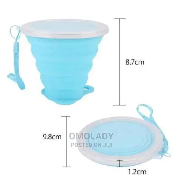 Stainless Steel Silicone Retractable Folding Cup - 260ml