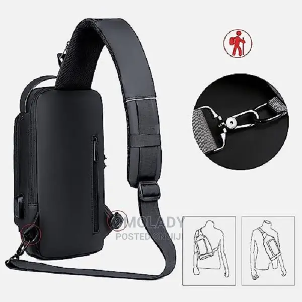 Anti Theft Usb Charging Sport Sling Bag