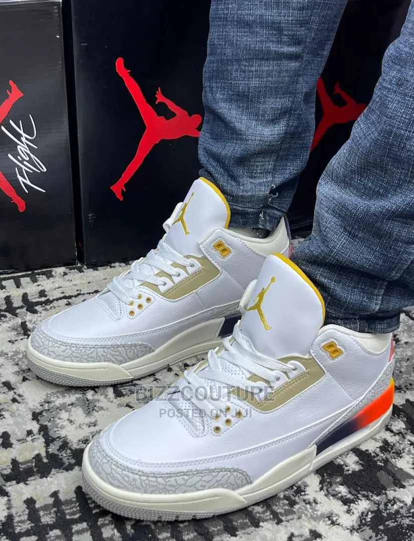 Original NIKE Air Jordan 3 White Sneakers Available Instore