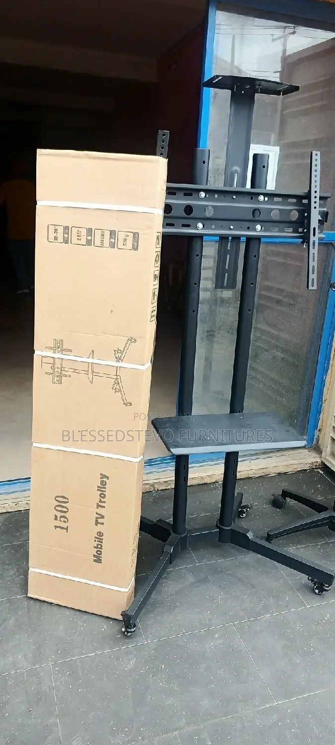 Iron Tv Stand Black Color