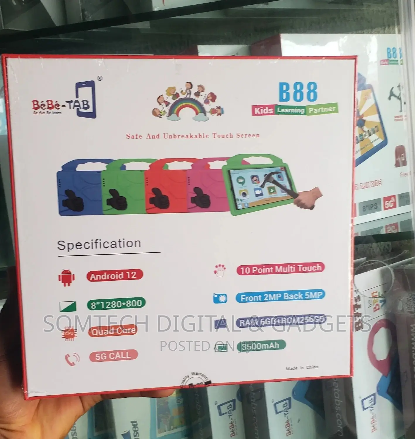 Children's Educational Tablet Bebe B88 6GB Ram 256GB Rom