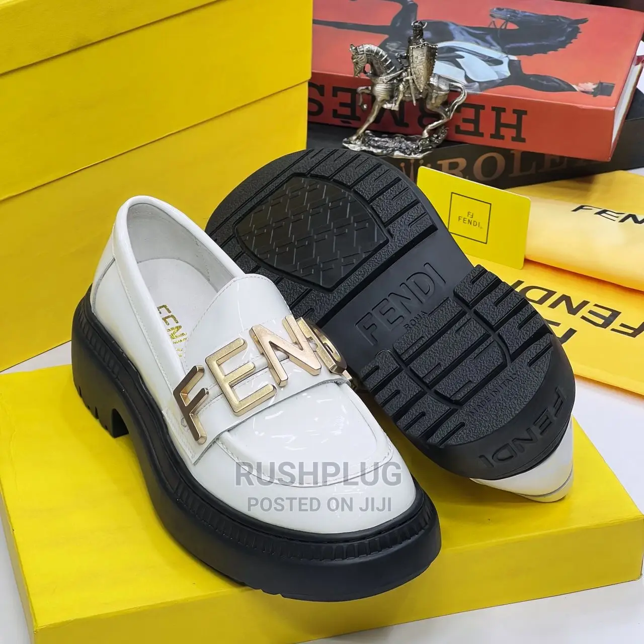 Solid Fendi Patent Lather+ Big Sole Shoe