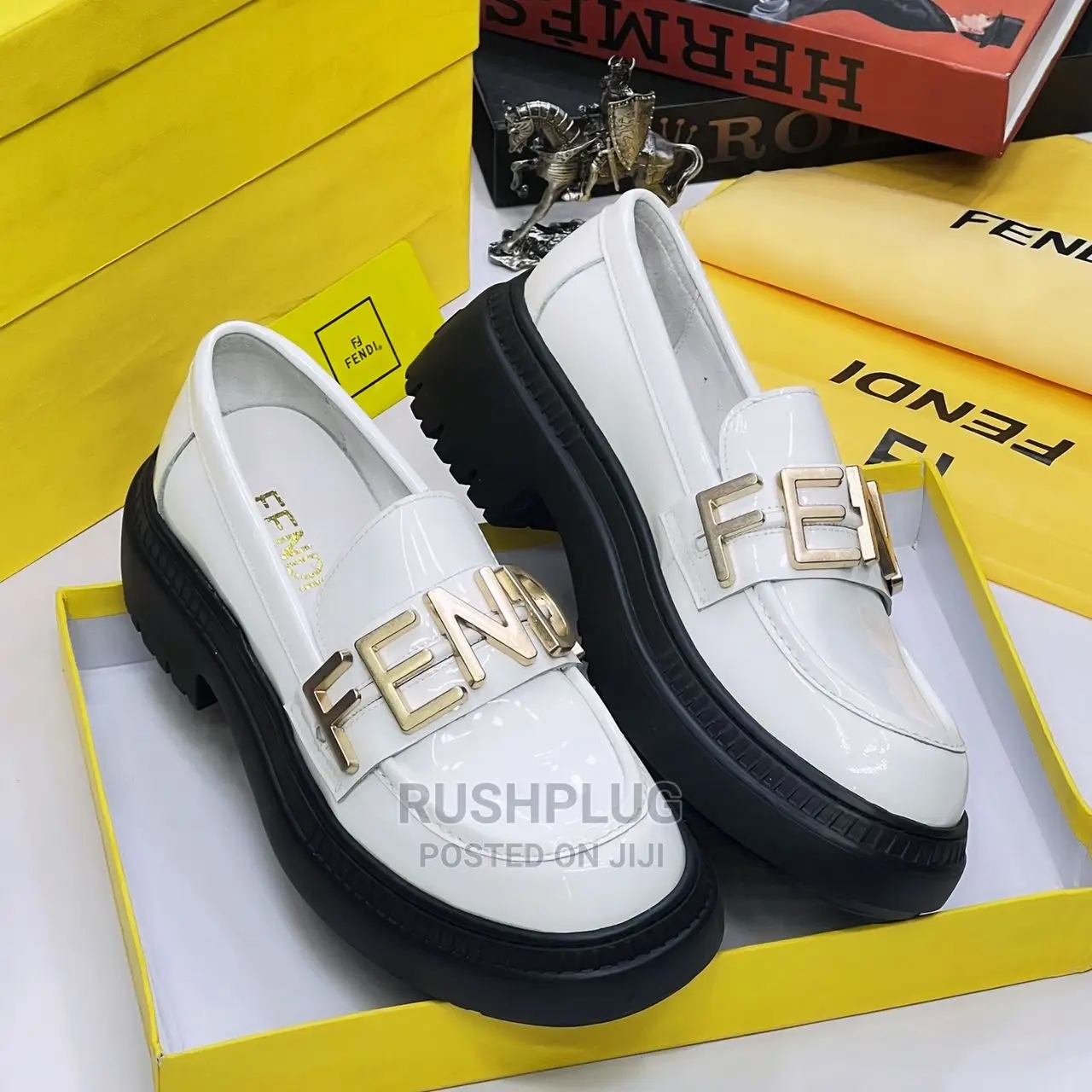 Solid Fendi Patent Lather+ Big Sole Shoe