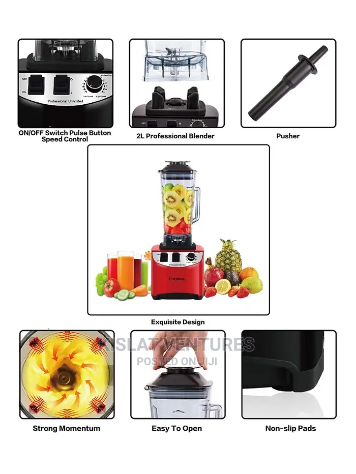 Lexical Blender Smoothie Ice Crush 1200w - Red