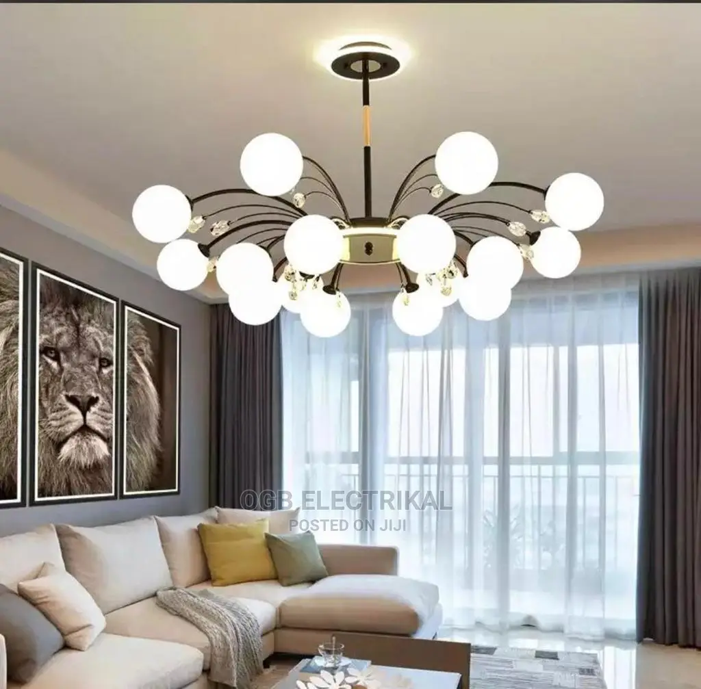 Round Milky Cover Chandelier