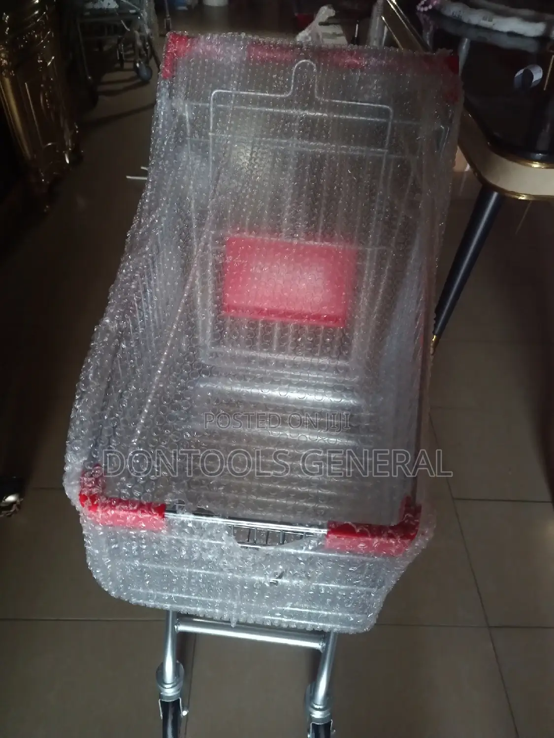 Pushing Super Market Cart Trolley Stainless Steel
