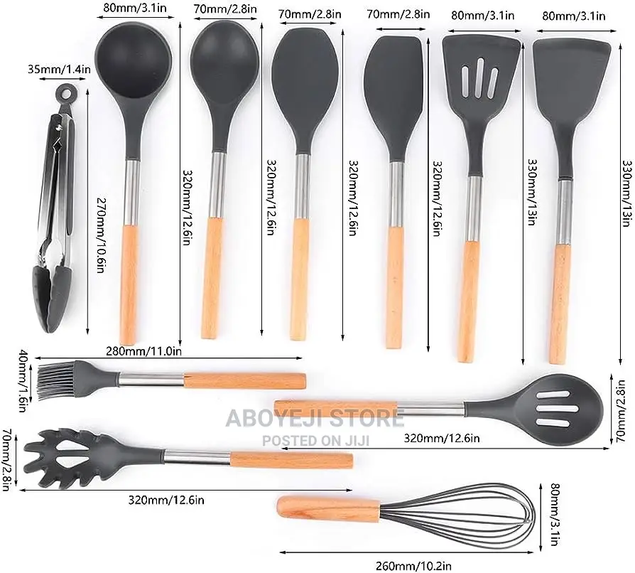 Silicone Kitchen Utensils Set ( 12pieces )