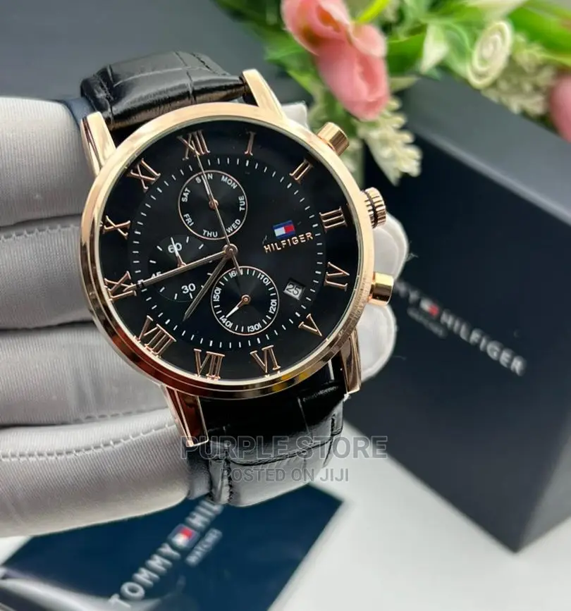 Tommy Hilfiger Leather Chronograph Wristwatch