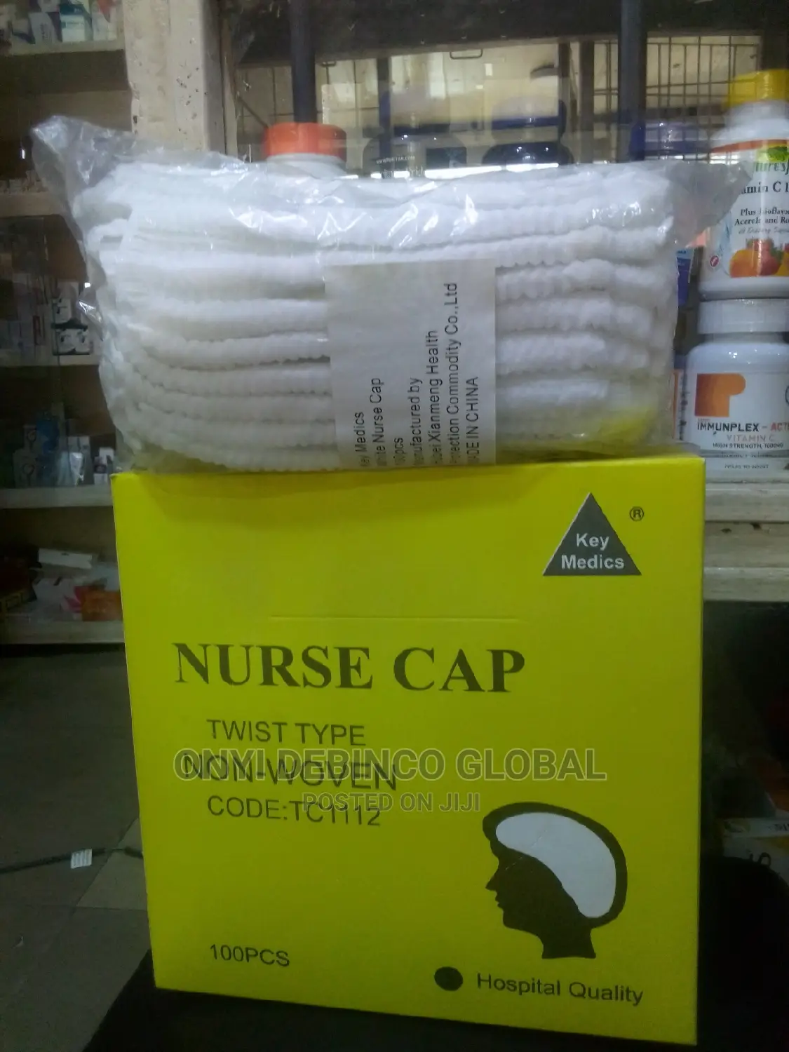 Disposable Surgical Head Caps and Nurse Cap (100 in a Pack)