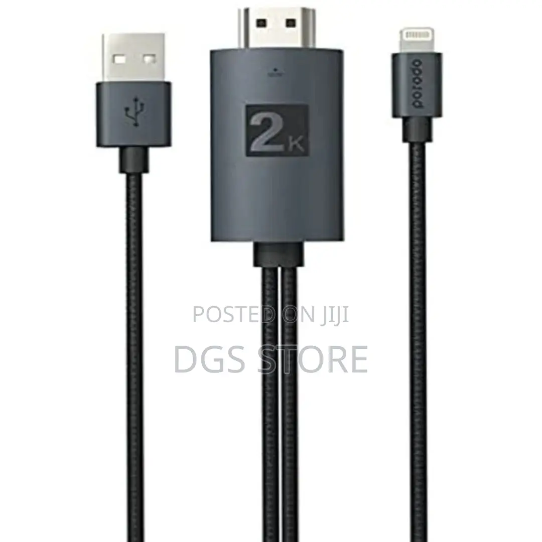 Porodo Braided HDMI Lightning Cable