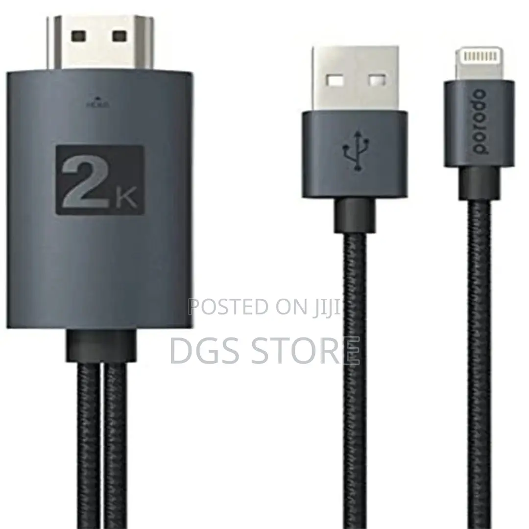 Porodo Braided HDMI Lightning Cable