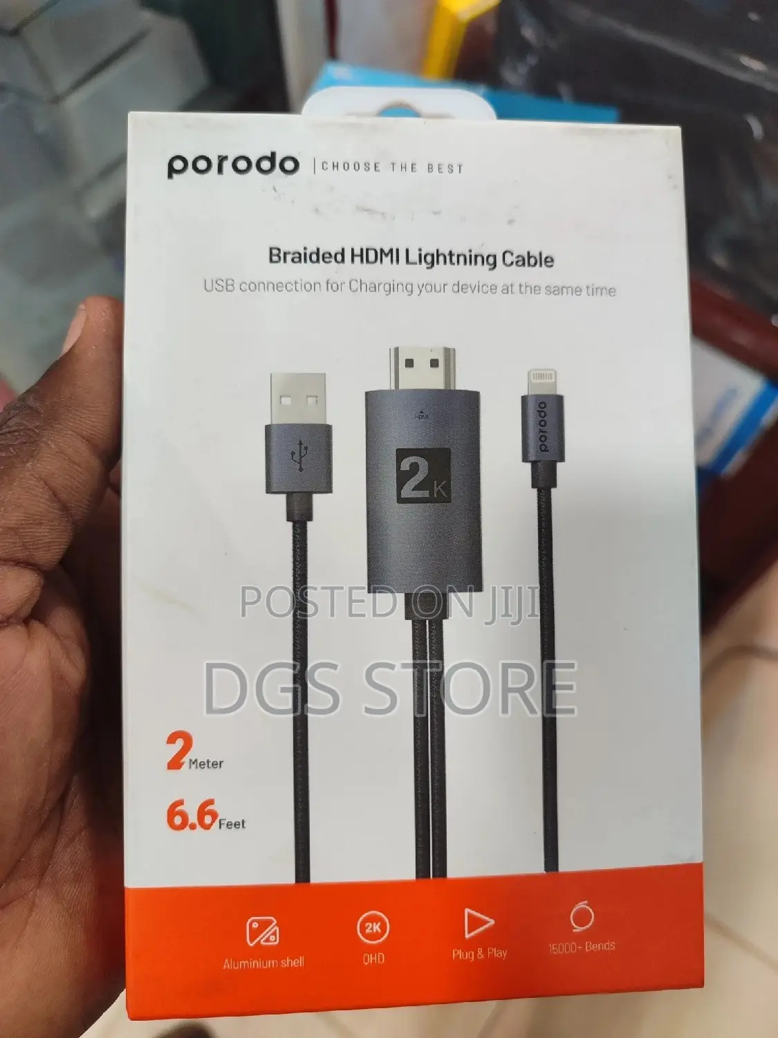 Porodo Braided HDMI Lightning Cable