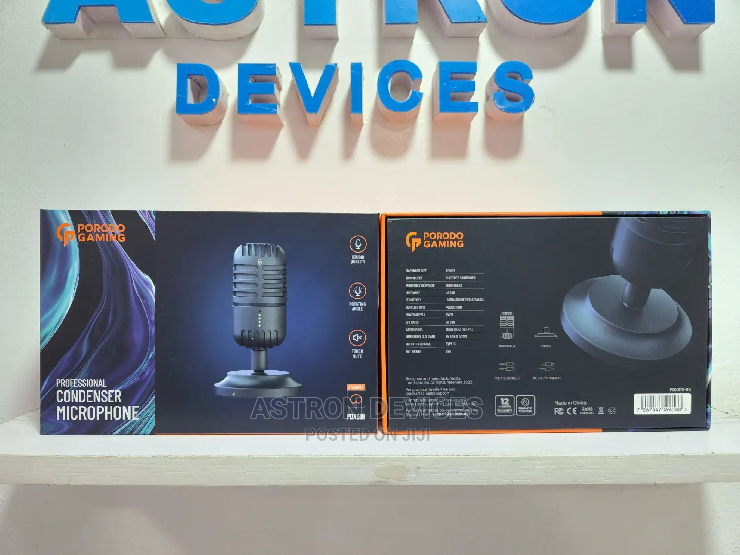 Porodo Gaming Basic Cardioid Microphone With Fixed Stand
