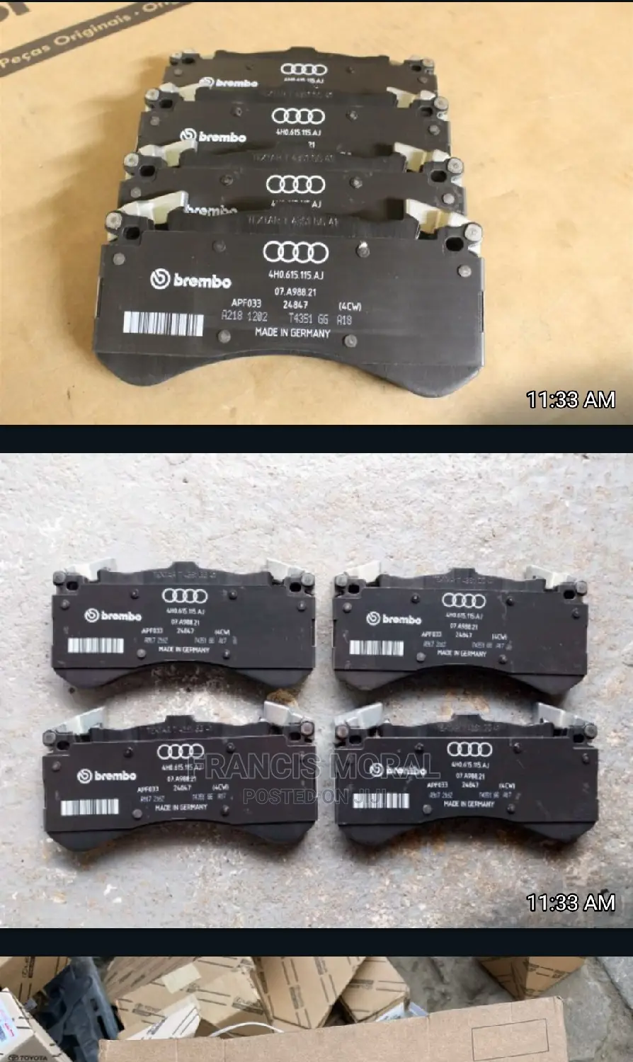 Complete Back Beams and Brake Pads All Available