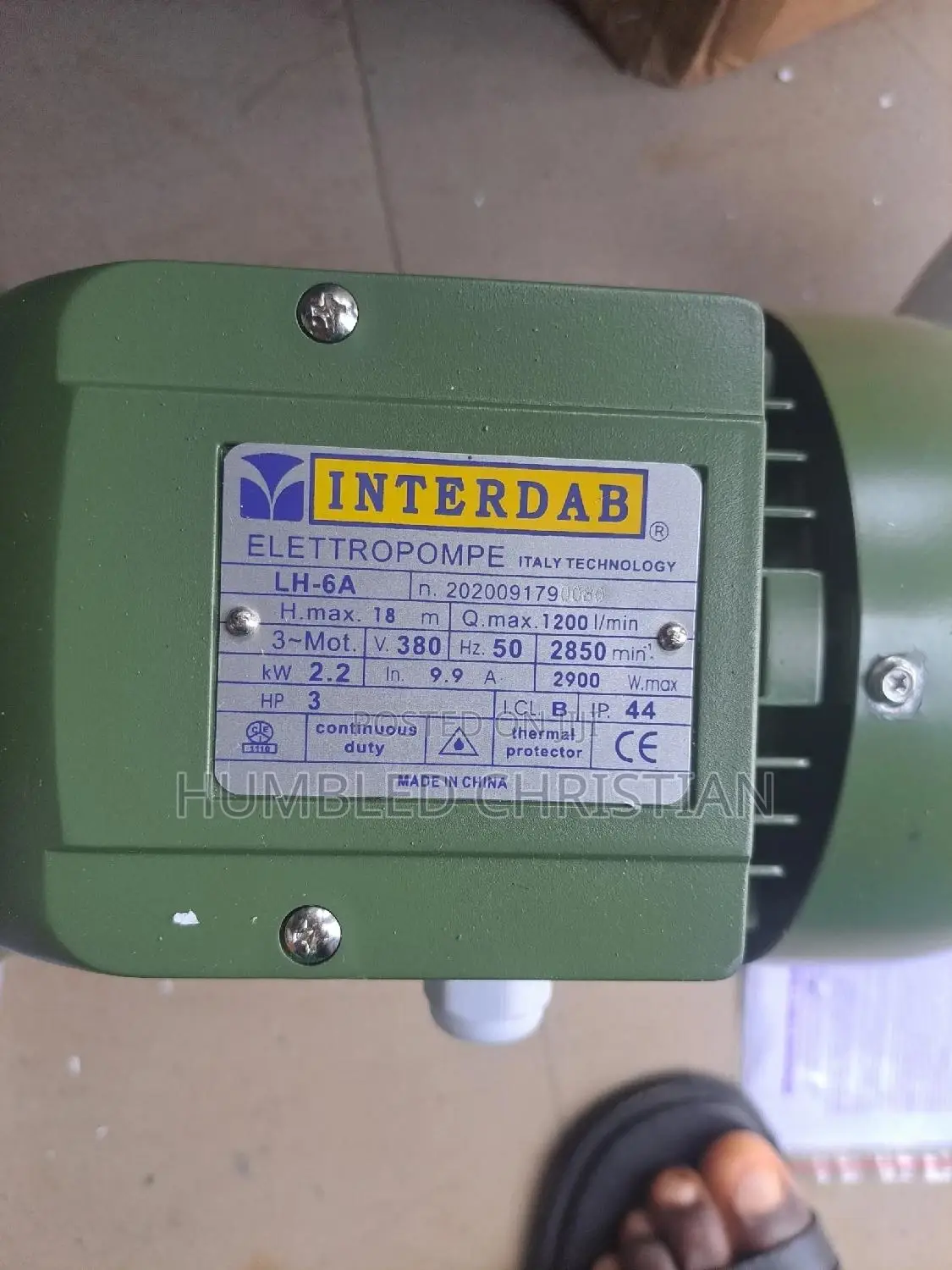 3hp Interdab 3phase and 3inches