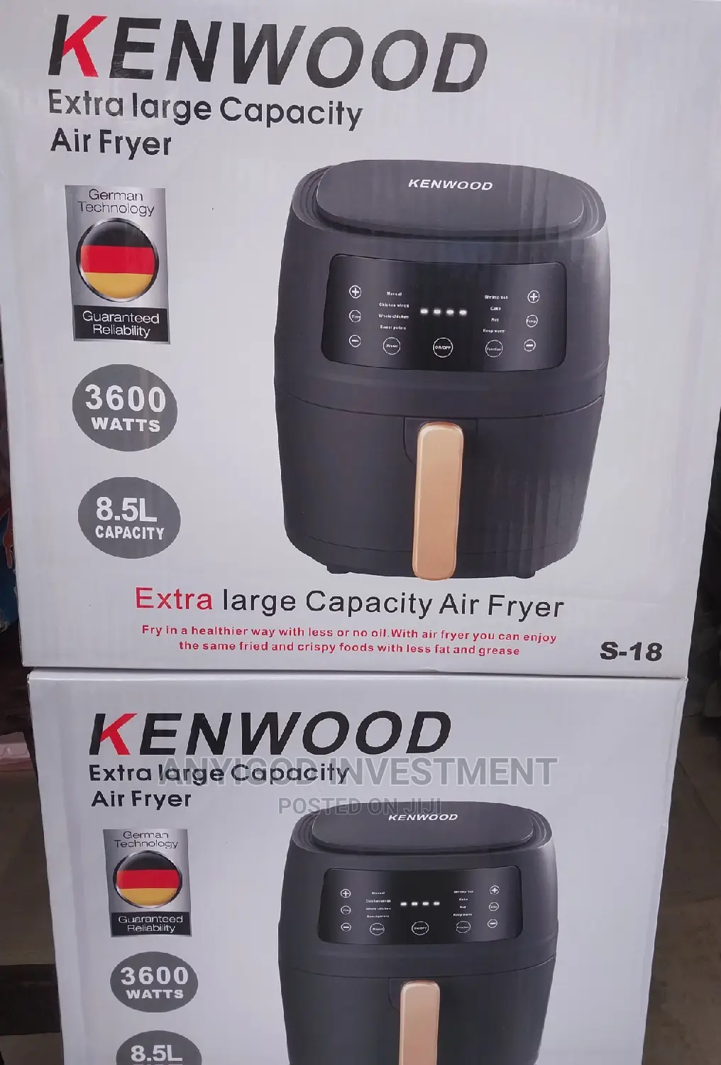 Kenwood Large Capacity 8.5l Air Fryer 3600watts