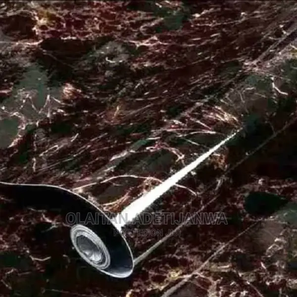 Glossy Bold Black Waterproof Wallpaper