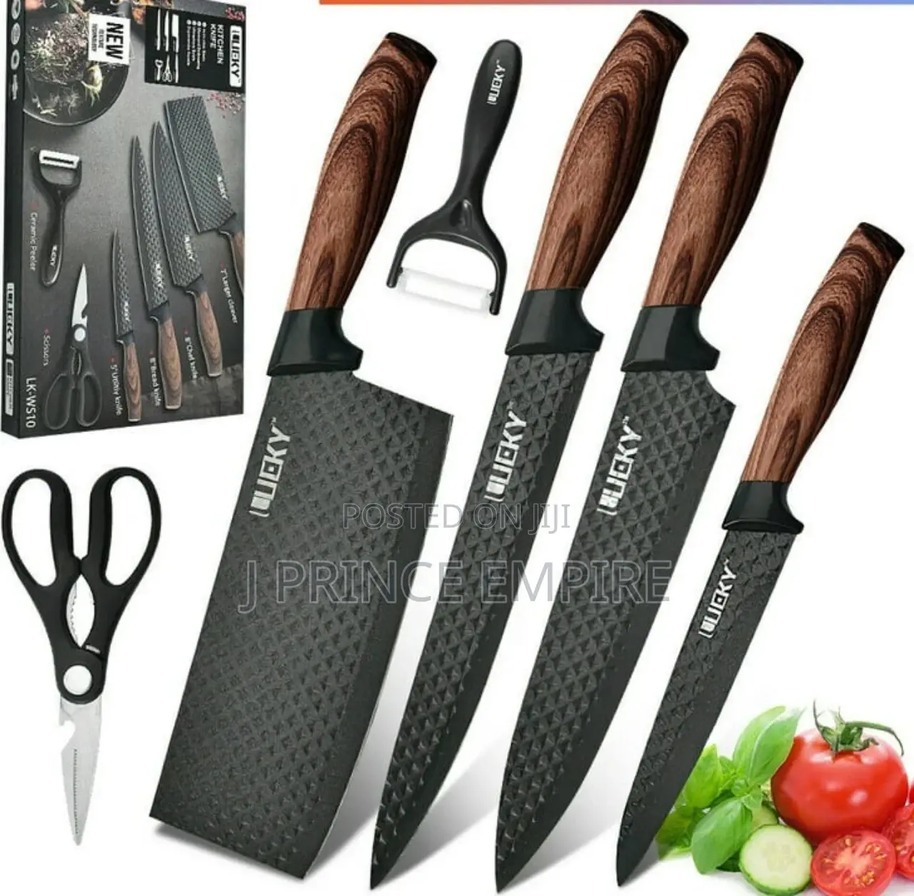 6PCS Kitchen Knife Set High Carbon Stainless Steel