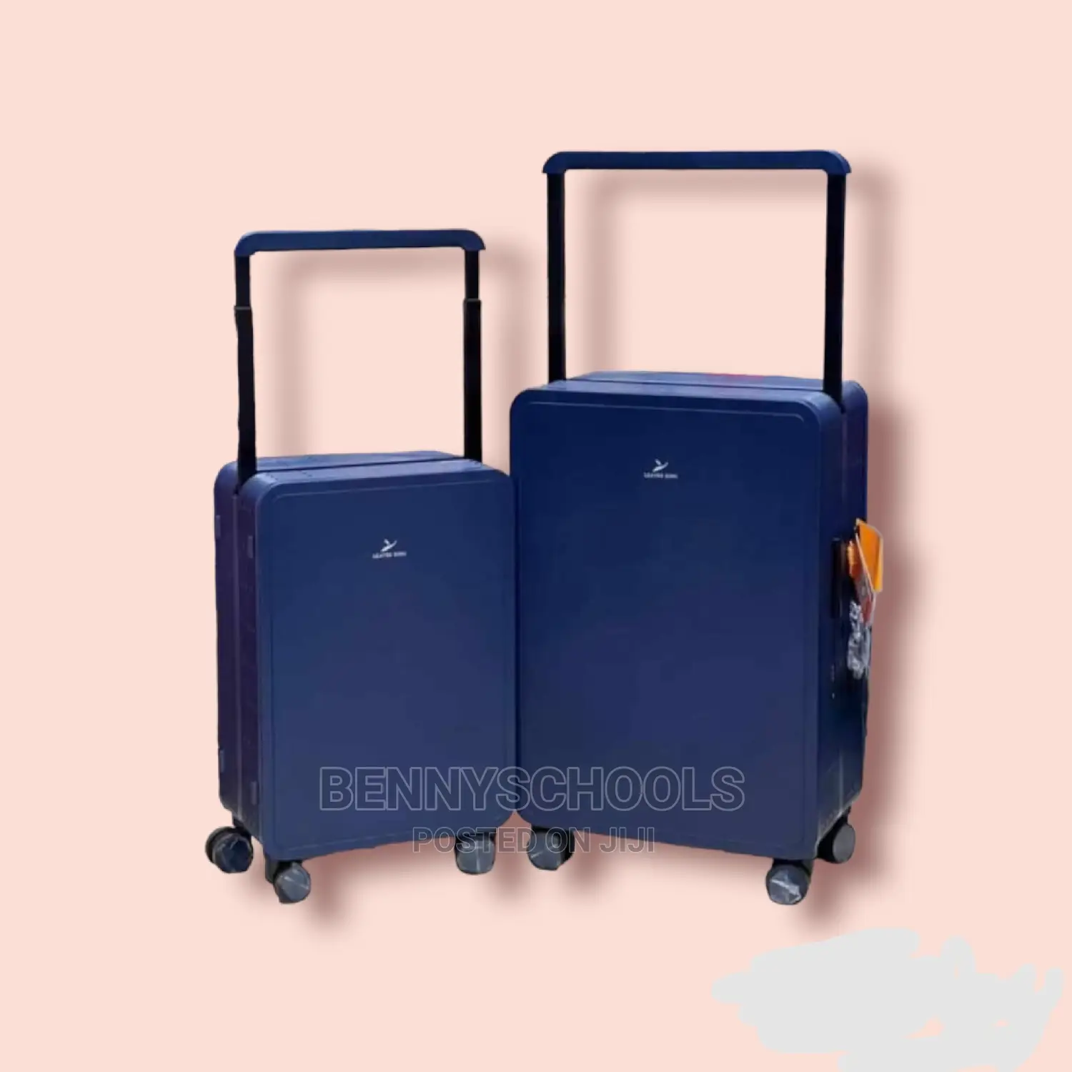 Set of 2 Blue Leaves King Celebrity Traveling Luggage Boxes