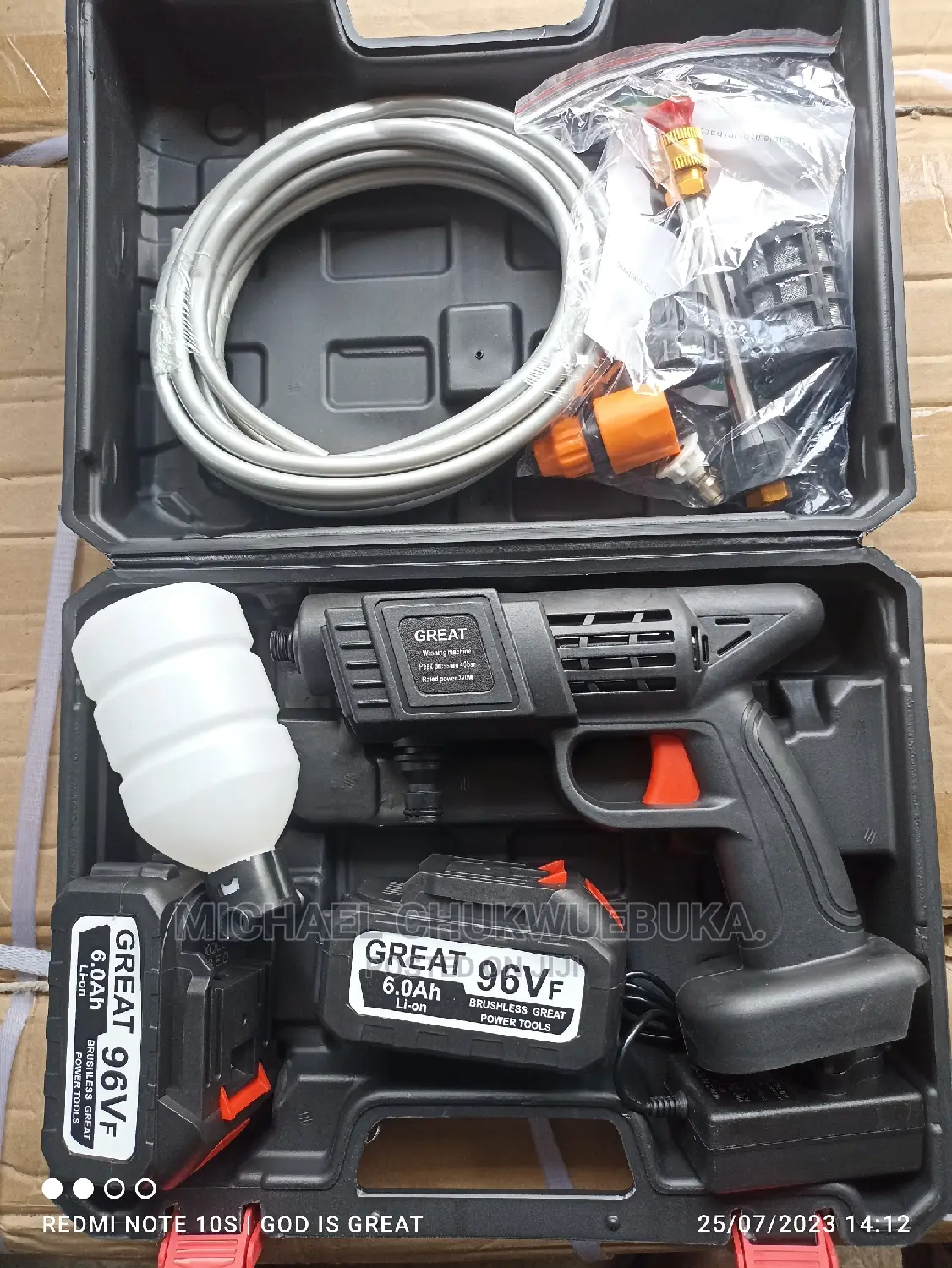 96volts Great Cordless Pressure Washing Machine