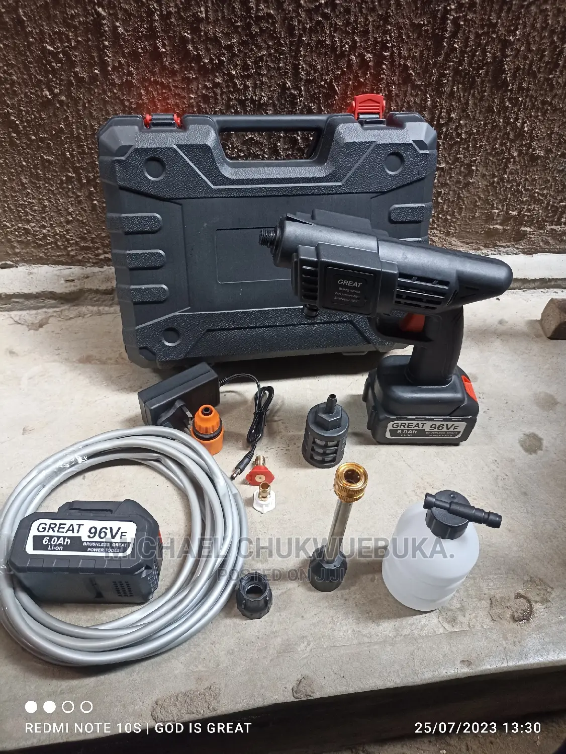 96volts Great Cordless Pressure Washing Machine