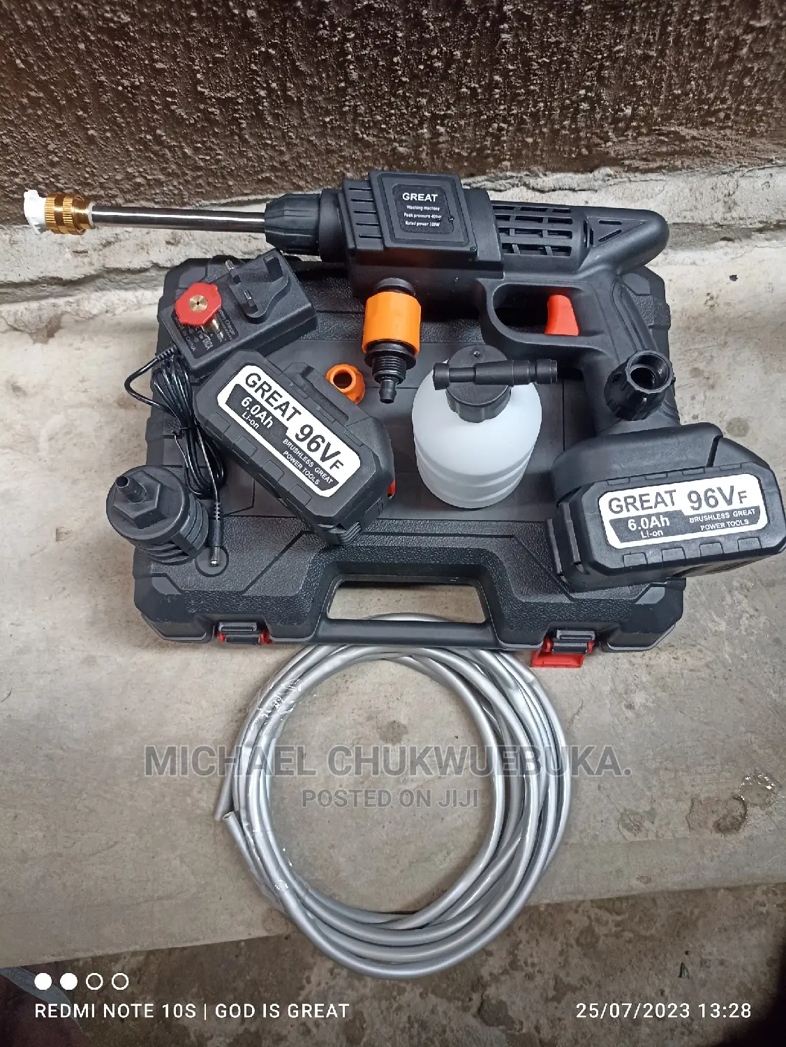96volts Great Cordless Pressure Washing Machine