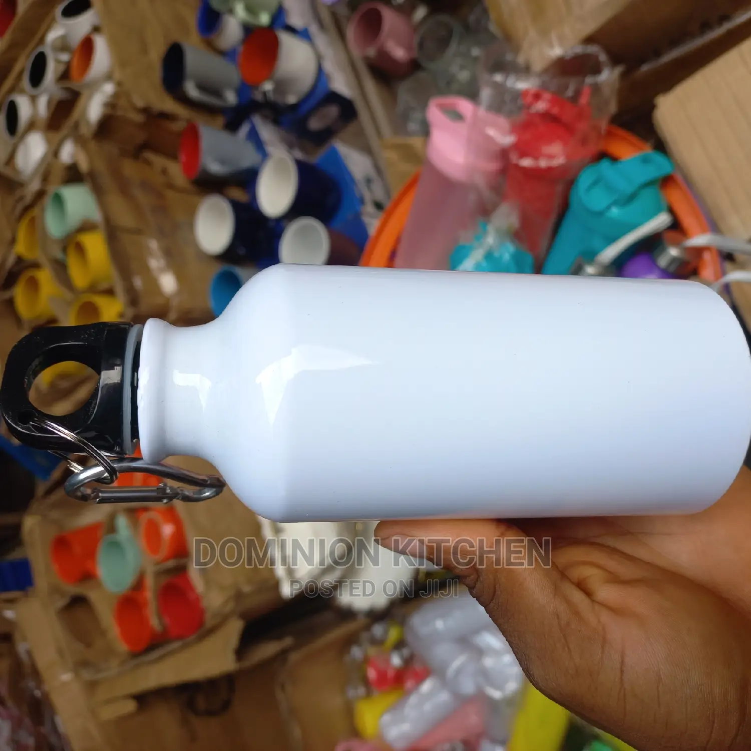 600ml Coated White Stainless Steel Water Bottle