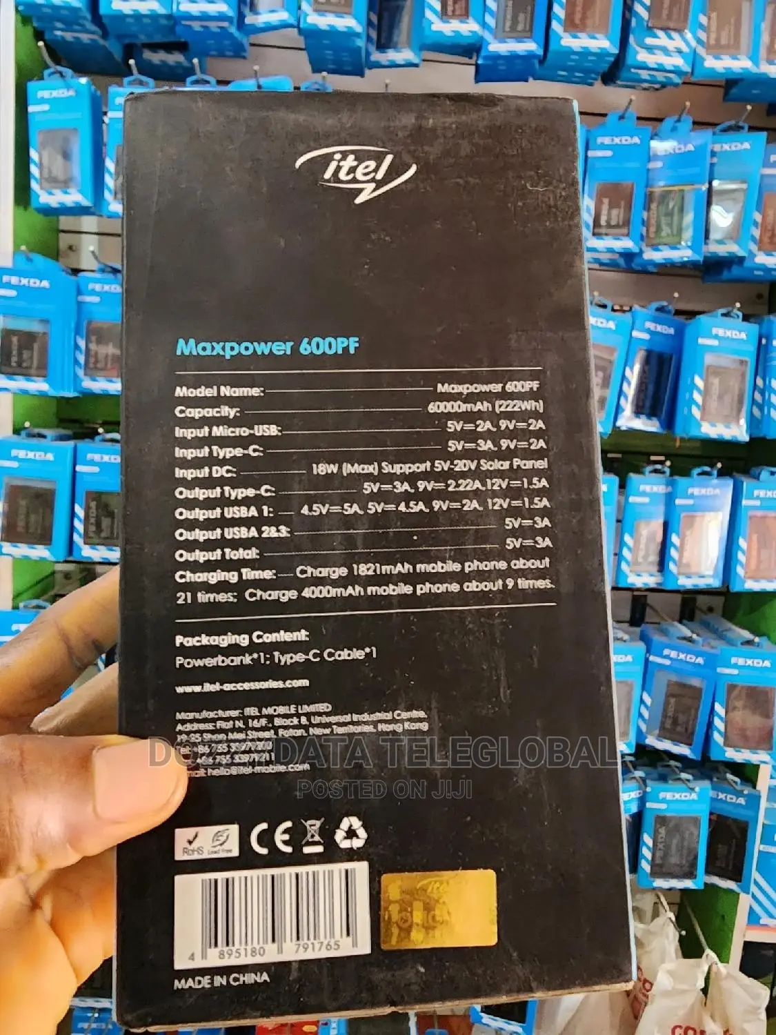 Itel 60,000mah Smart Fast Charging Digital Powerbank