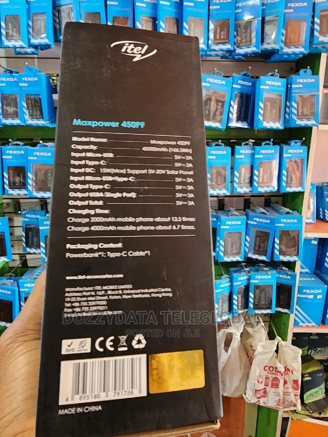 Itel 45000mah Max Power 450PF 15W Fast Charge Powerbank