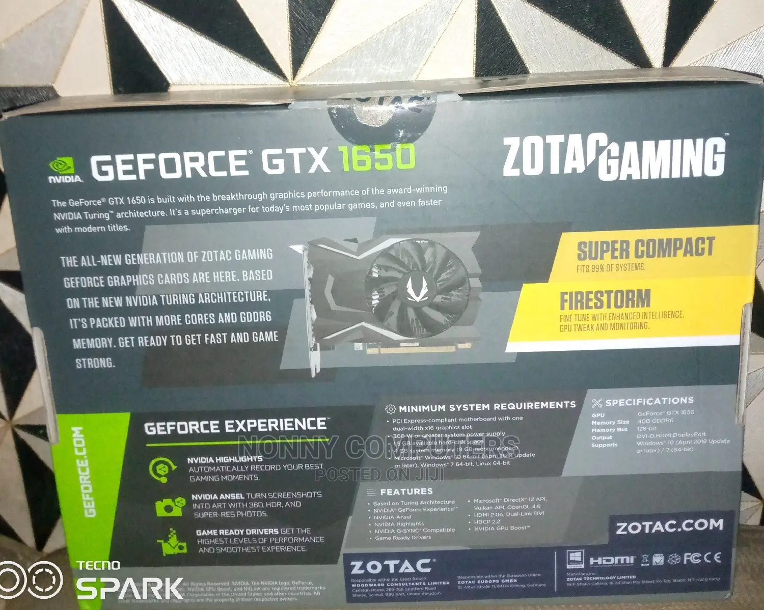 Zotac Gaming Nvidia Geforce GTX 1650 4gb Gddr6