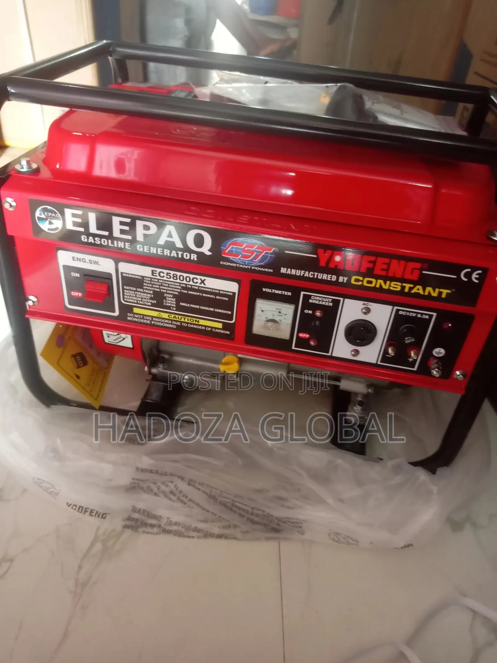 Yaofeng Elepaq 3.5KVA Generator – EC5800CX Manual Start