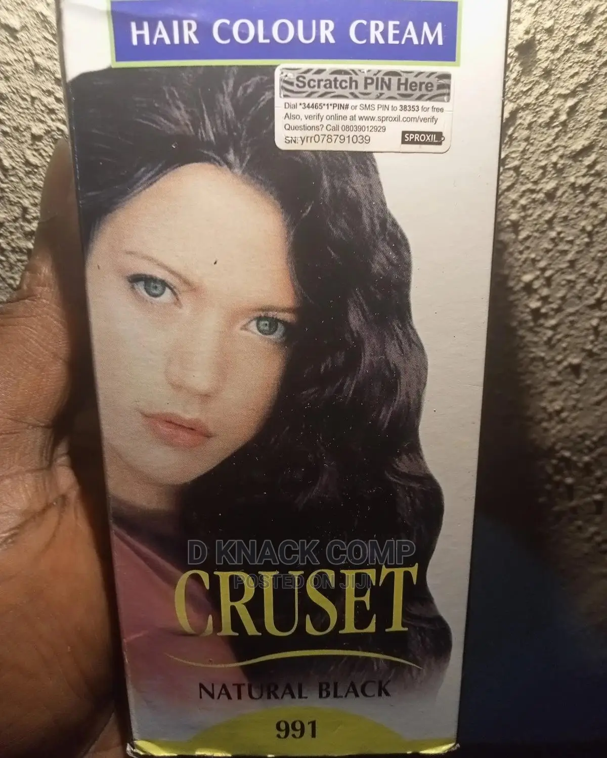 Cruset Original Natural Black Hair Color Dye Solution