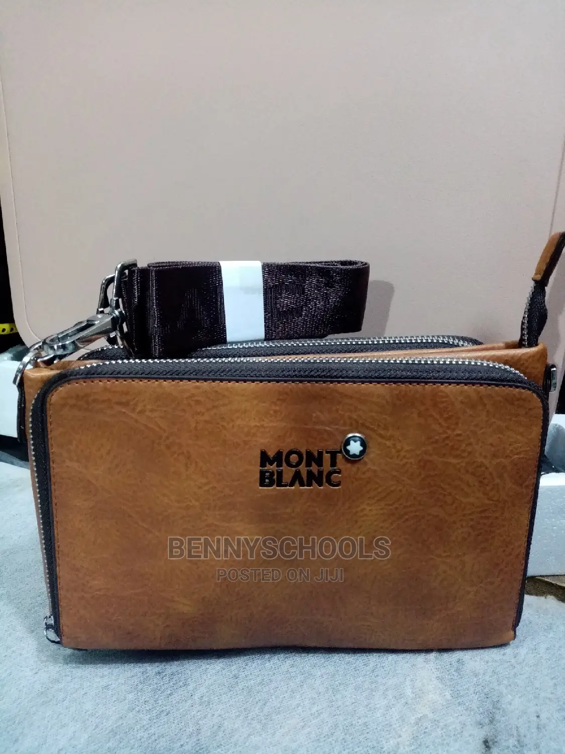 Mont Blanc Brown Men's Leather Purse