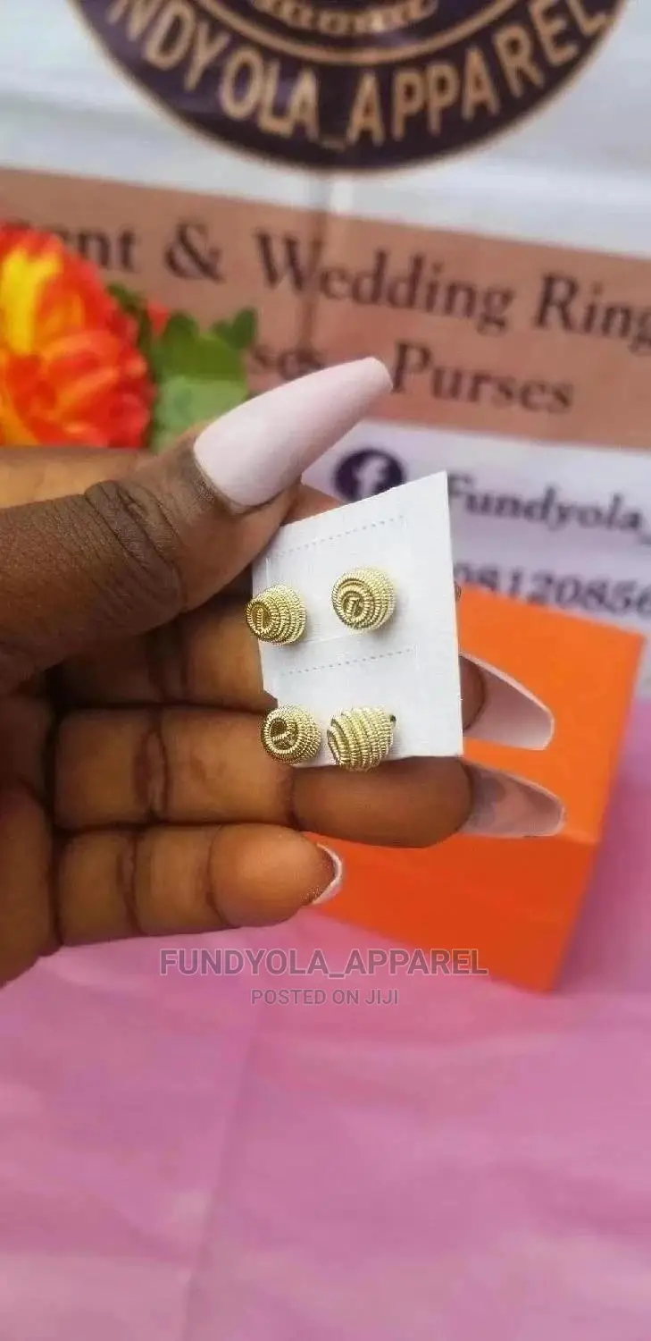Gold Pin Earrings