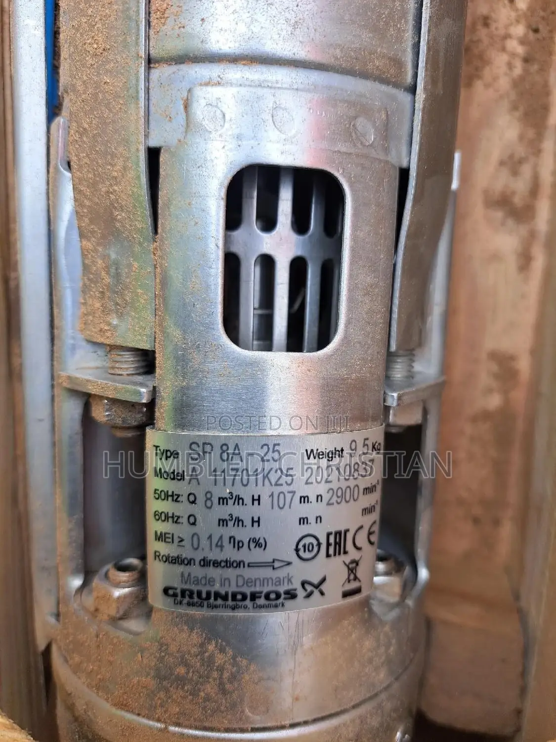 7.5hp GRUNDFOS Submersible Pump