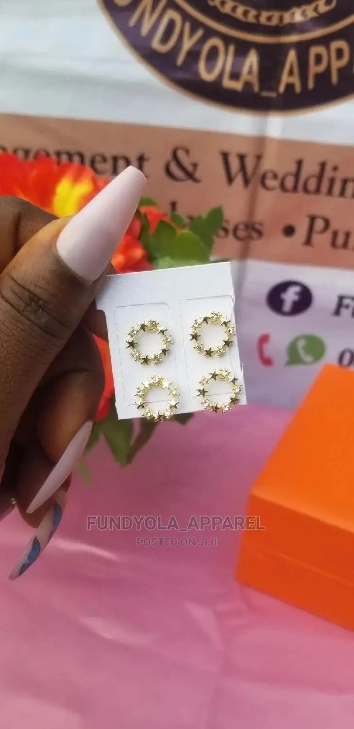 Gold Pin Earrings