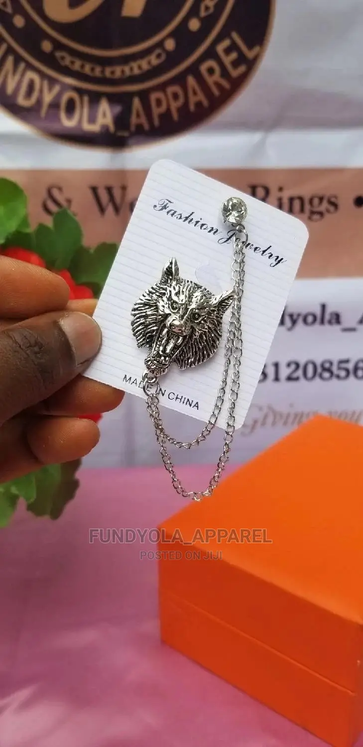 Sliver Male Brooch Lapel