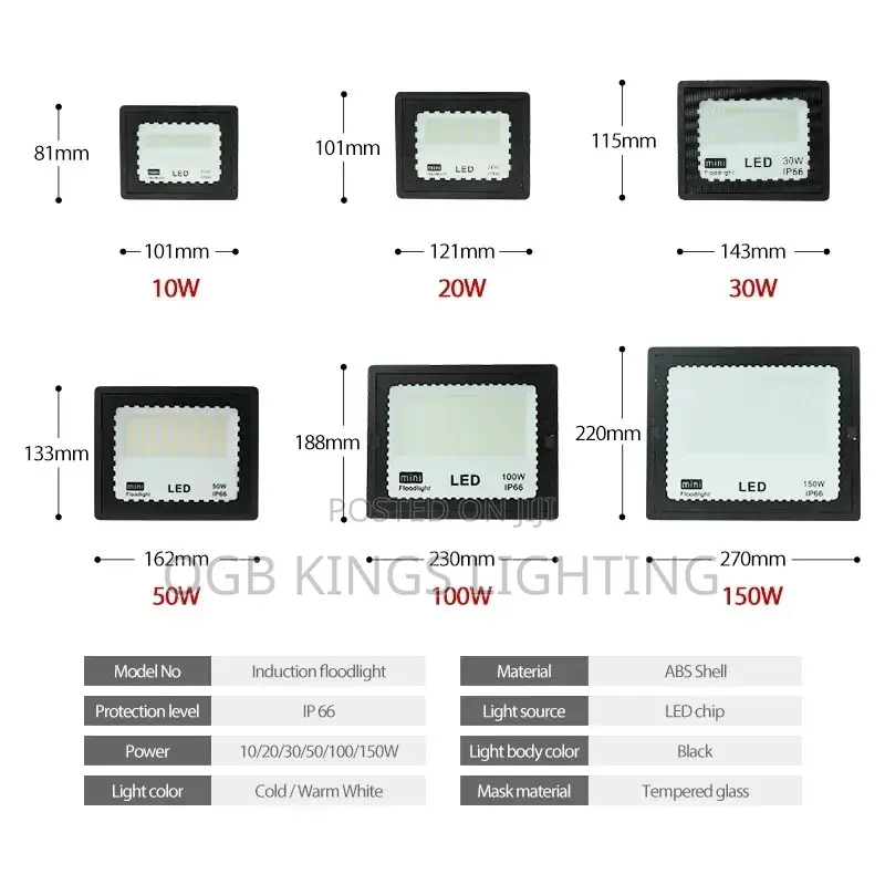 LED Floodlight 100watts Ip65 Waterproof