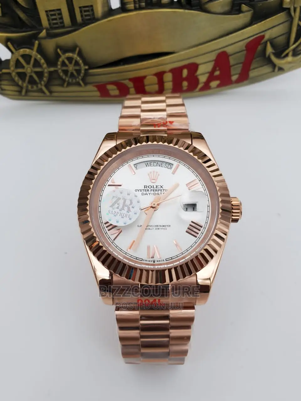 Original ROLEX DAY-DATE Gold Steel Chain Available in Store