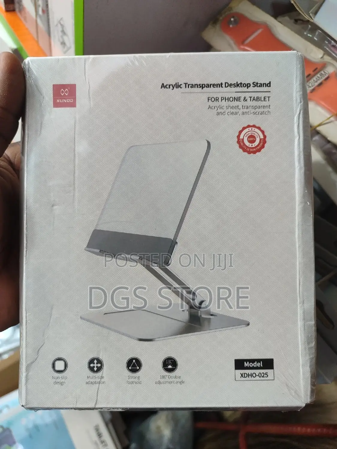 Xundd Acrylic Transparent Desktop Stand for Phone Tablet