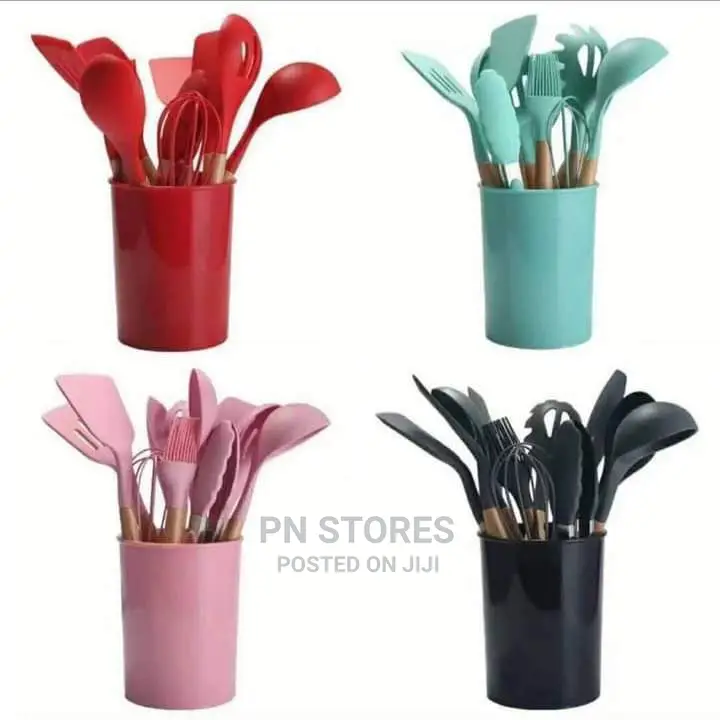 12pcs Silicone Kitchen Spoons