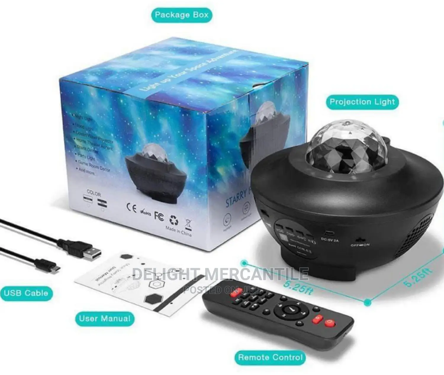 Starry Projector Galaxy Night Light With Remote